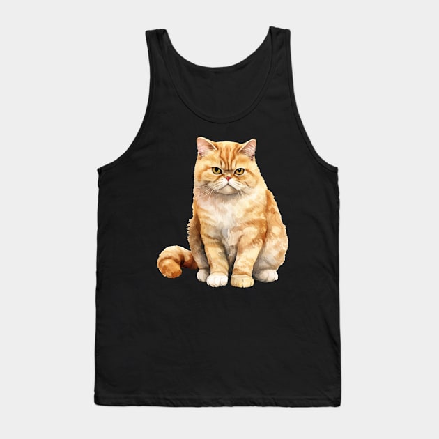 Exotic Shorthair Cat Tank Top by DavidBriotArt